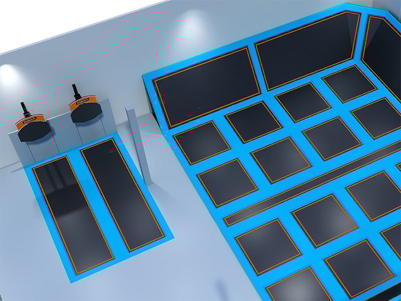 Custom trampoline park design